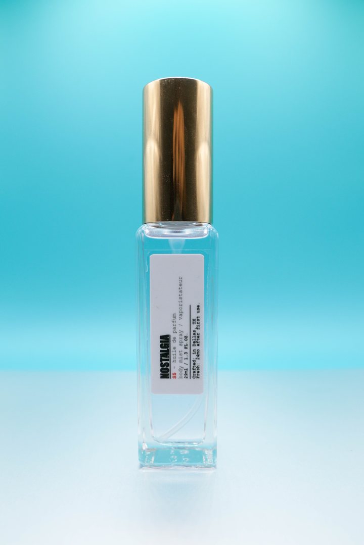 Nostalgia SS huile de parfum bottle, hand made in Dallas, Texas
